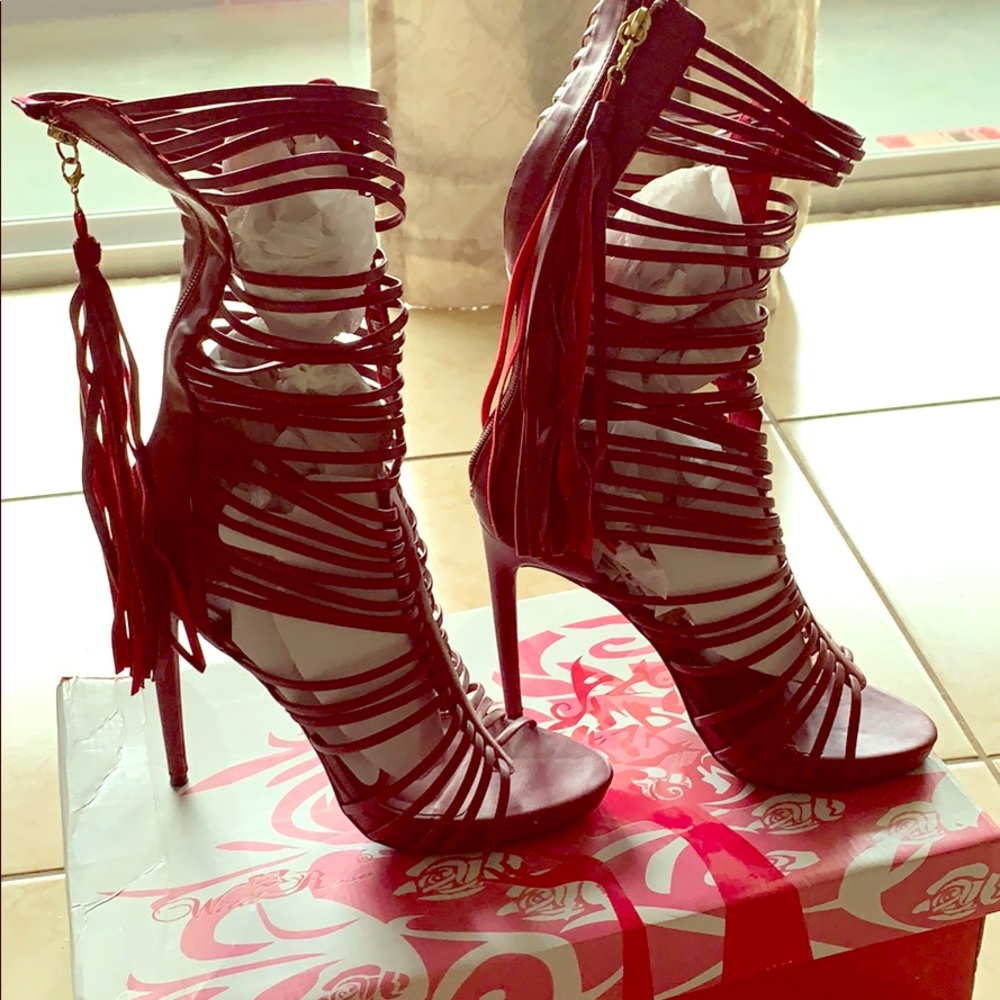 High heels thigh hi gladiator